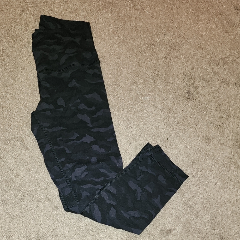 Lululemon Athletica Black Camo Leggings